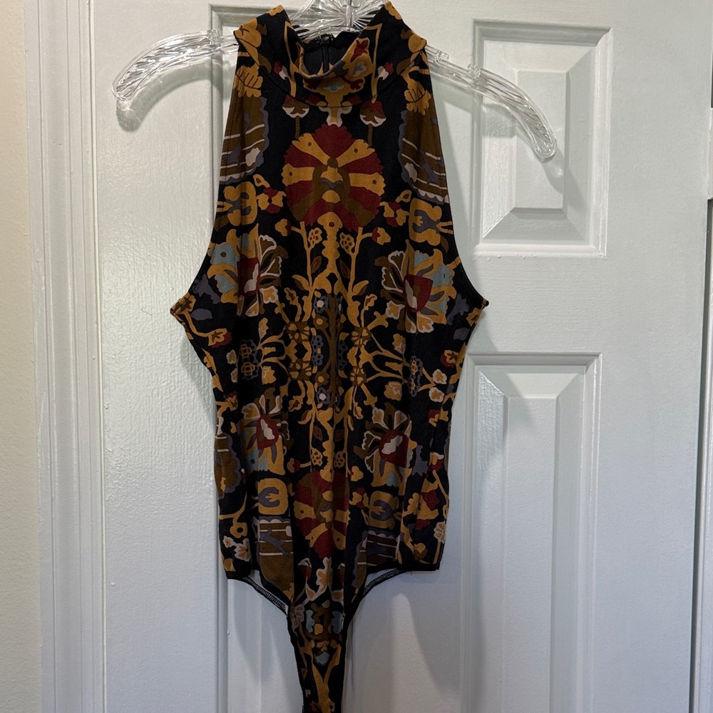 Free People Bodysuit with Earthy Tones